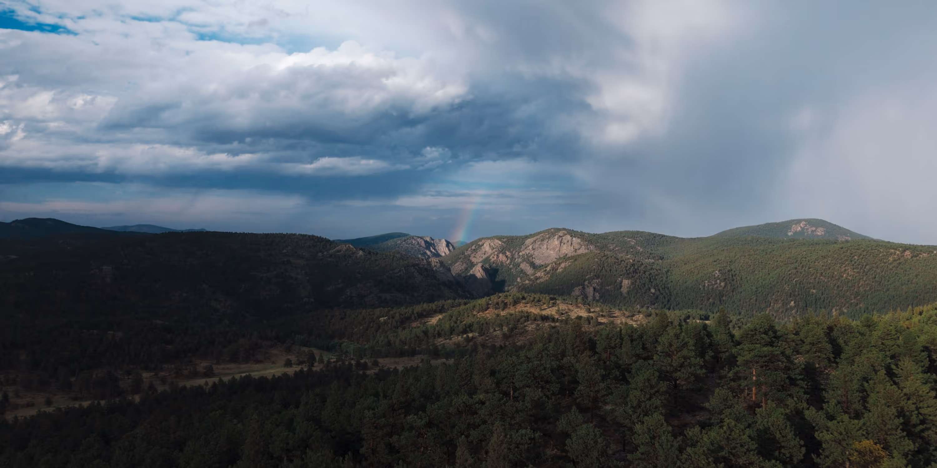 Rainbow in the mountains of Boulder, Colorado